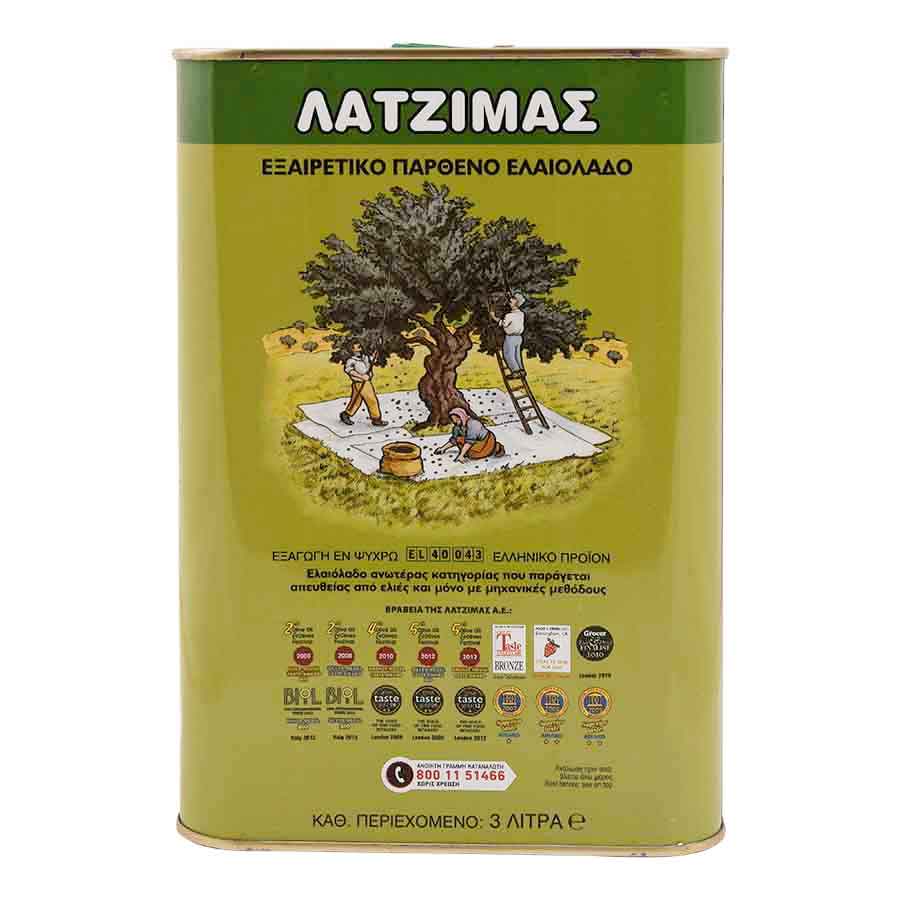 Λατζιμάς Ελαιόλαδο Εξαιρετικό Παρθένο Κρητικό 3lt.