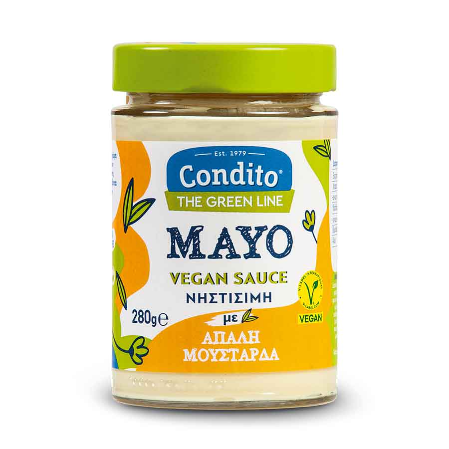 Condito The Green Line Mayo Sauce Με Μουστάρδα Vegan Χωρίς Γλουτένη 280γρ.