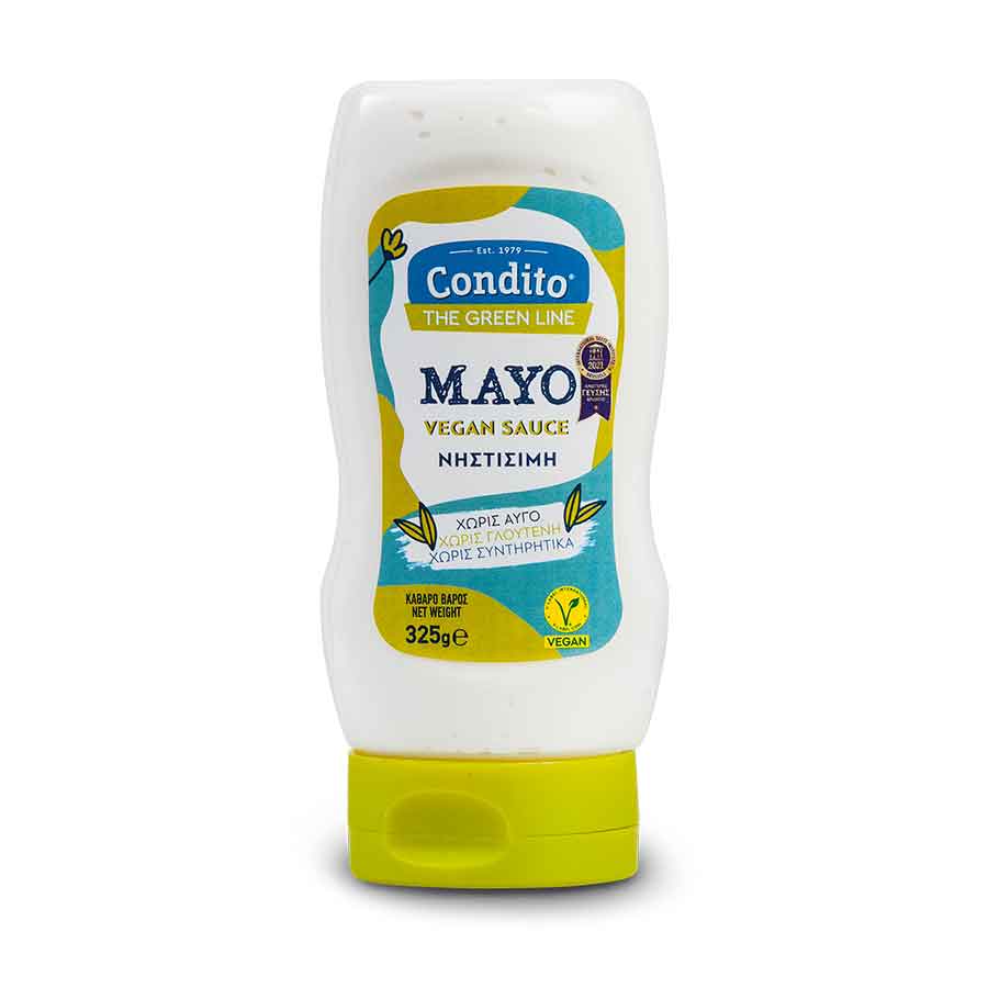Condito The Green Line Μαγιονέζα Vegan Sauce Χωρίς Γλουτένη Squeeze 325γρ.