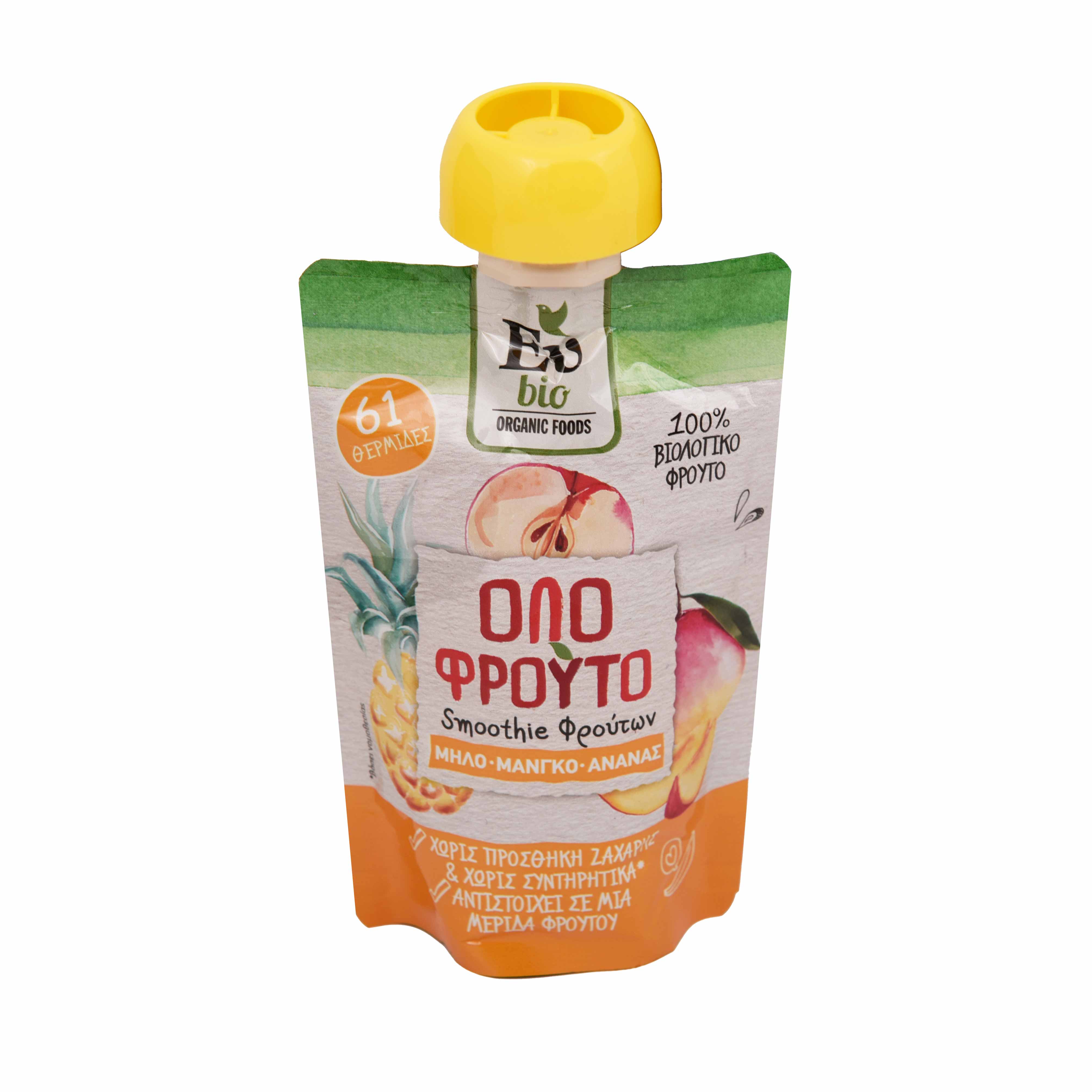 Ευ Βιοκαρπός Smoothies Bio Πουρές Μήλο Μάνγκο Ανανάς 100γρ.