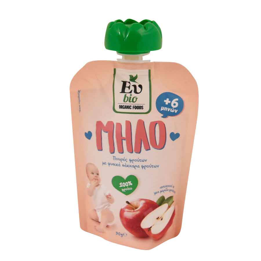 Ευ Βιοκαρπός Smoothies Bio Πουρές Μήλο 90γρ.