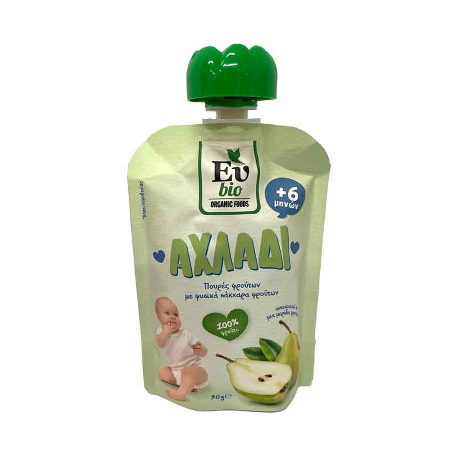 Ευ Βιοκαρπός Smoothies Bio Πουρές Αχλάδι 90γρ.