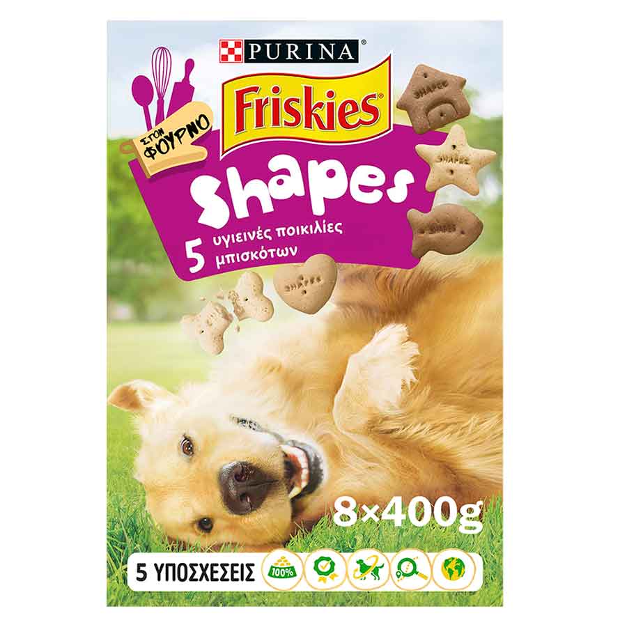 Purina Friskies Shapes Μπισκότα Σκύλου 400γρ.