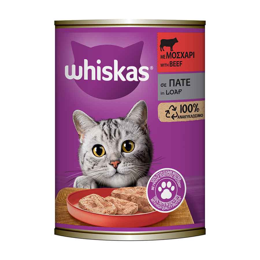 Whiskas Γατοτροφή Μοσχάρι 400γρ.