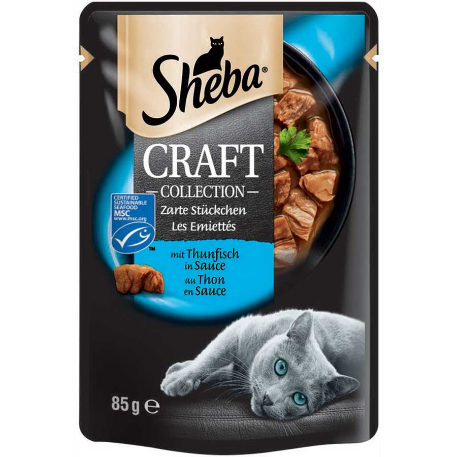 Sheba Γατοτροφή Τόνος Σε Σάλτσα 85γρ.