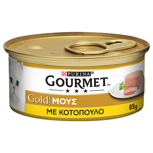 Purina Gourmet Gold Γατοτροφή Μους Κοτόπουλο 85γρ.