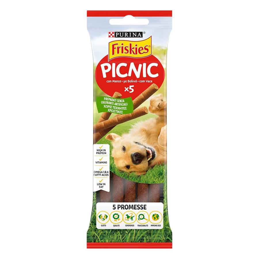 Purina Friskies Picnic Σνακ Σκύλου Βοδινό 42γρ.