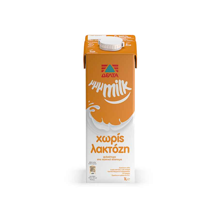 Δέλτα Μμμmilk Γάλα  Ελαφρύ 1,5% Λιπαρά Χωρίς Λακτόζη Υψηλής Παστερίωσης 1lt.
