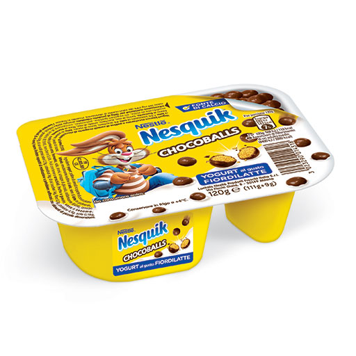 Nestle Nesquik Chocoballs Επιδόρπιο Γιαουρτιού Βανίλια & Δημητριακά 120γρ.