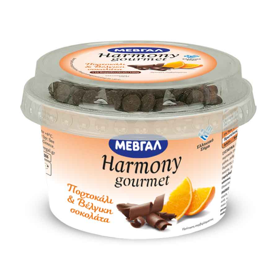 Μεβγάλ Harmony Gourmet Επιδόρπιο Γιαουρτιού Πορτοκάλι & Σοκολάτα 1% Λιπαρά 160γρ.