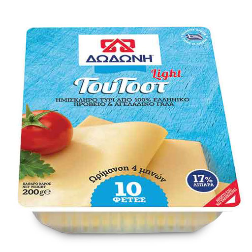 Δωδώνη Τυρί Του Τοστ Light Σε Φέτες 200γρ.