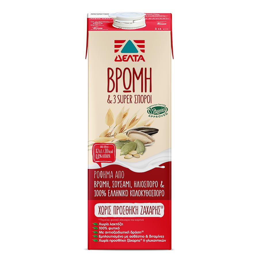 Δέλτα Ρόφημα Βρώμη & 3 Super Σπόροι 1lt.