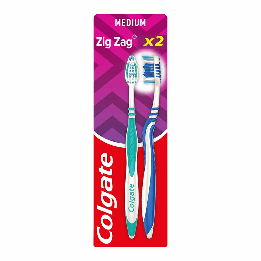 Colgate Zig Zag Οδοντόβουρτσα Μέτρια 2τεμ.