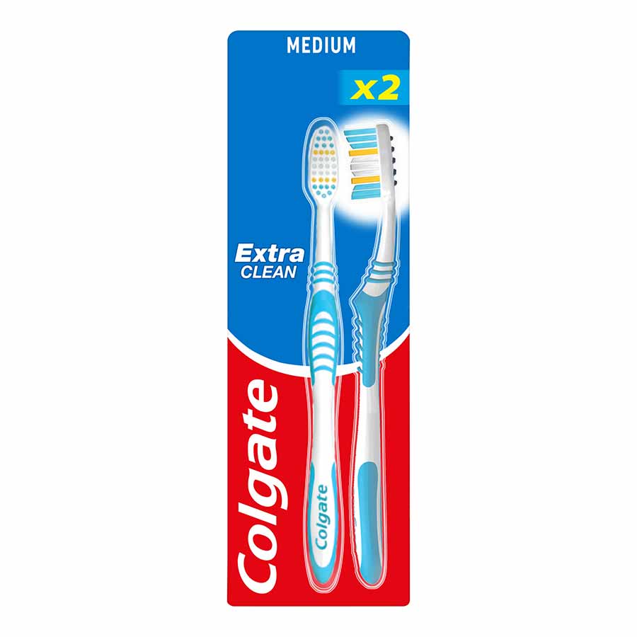 Colgate Extreme Clean Οδοντόβουρτσα Μέτρια 2τεμ.