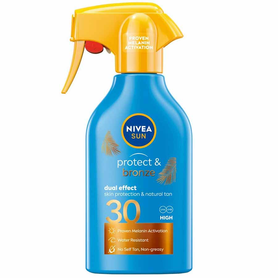 Nivea Sun Protect & Bronze Αντηλιακό Σπρέι Trigger SPF30 270ml.