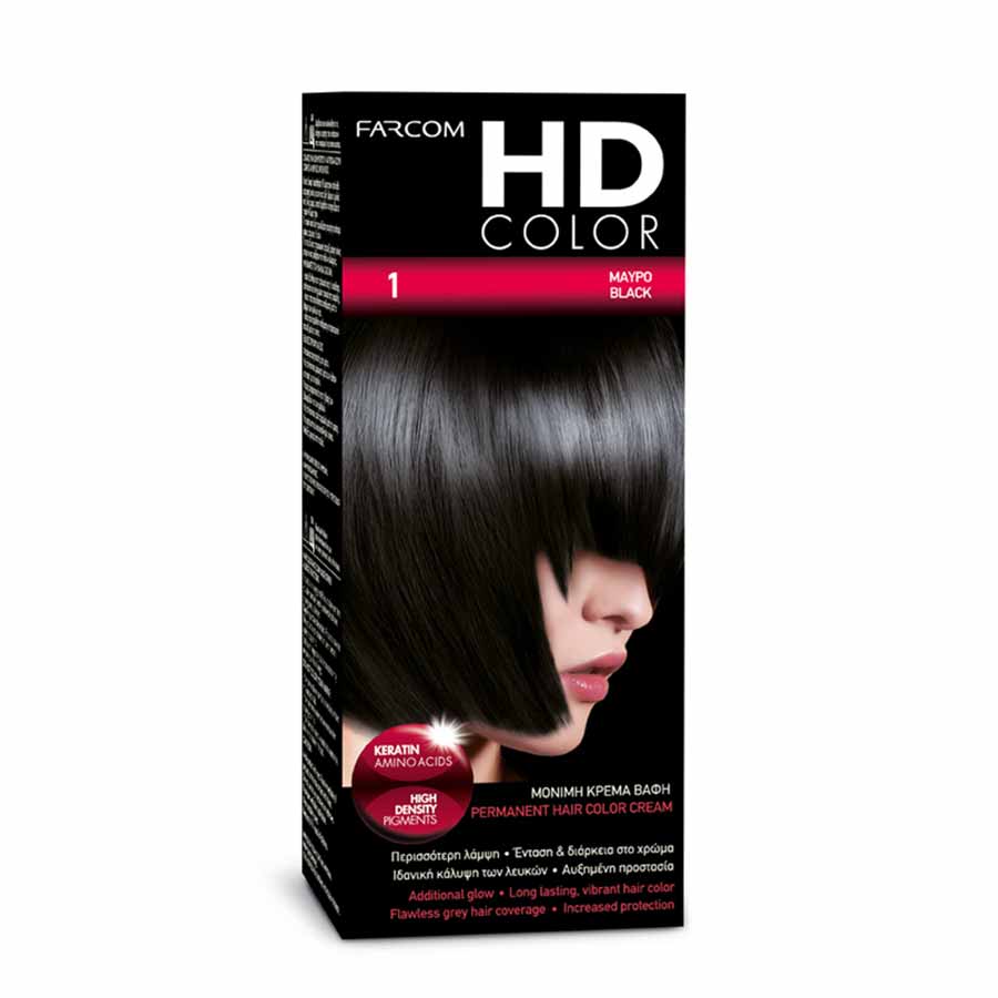 Farcom HD Color Βαφή Μαλλιών Νο1 60ml.