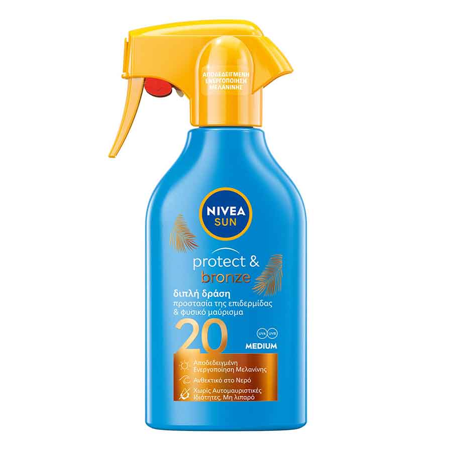 Nivea Sun Protect & Pronze Αντηλιακό Σπρέι Trigger SPF20 270ml.