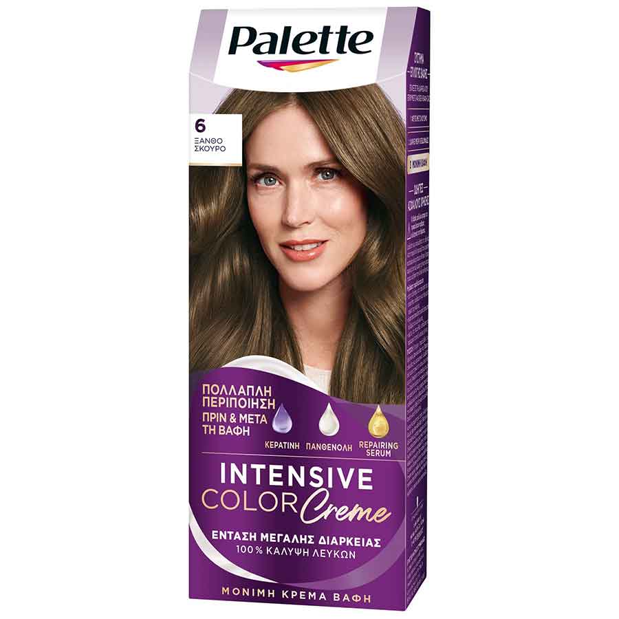 Schwarzkopf Palette Intensive Color Creme Βαφή Μαλλιών Nο6 Ξανθό Σκούρο 