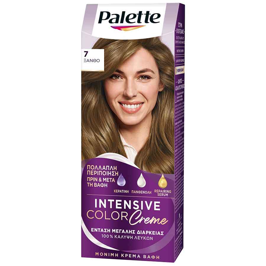 Schwarzkopf Palette Intensive Color Creme Βαφή Μαλλιών No7 Ξανθό 