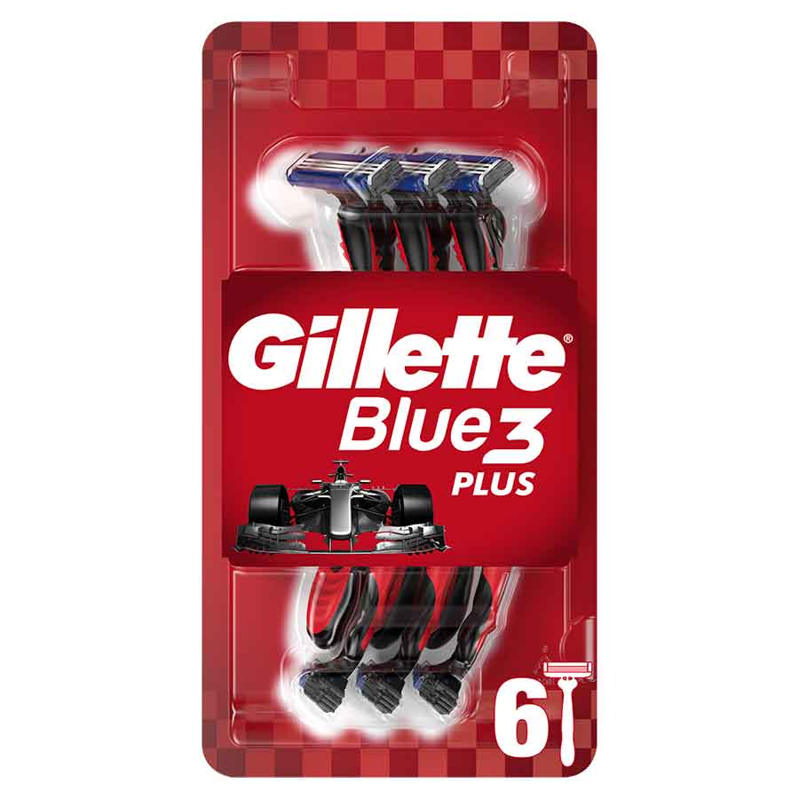 Gillette Blue3 Plus Red Ξυραφάκια Μιας Χρήσης 6τεμ.