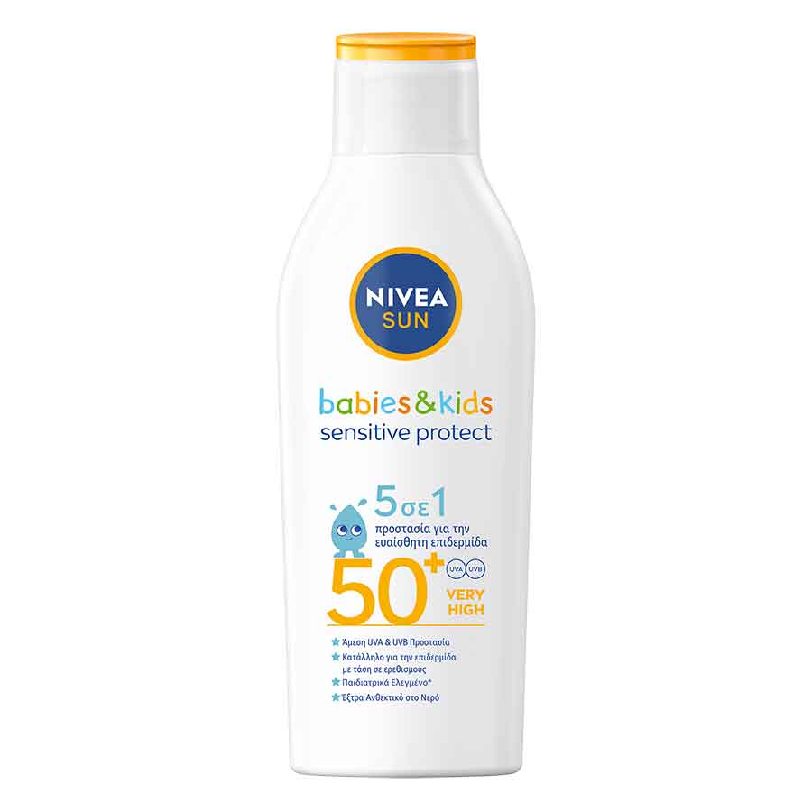 Nivea Sun Babies & Kids Sensitive Protect Αντηλιακό Γαλάκτωμα SPF50+ 200ml.
