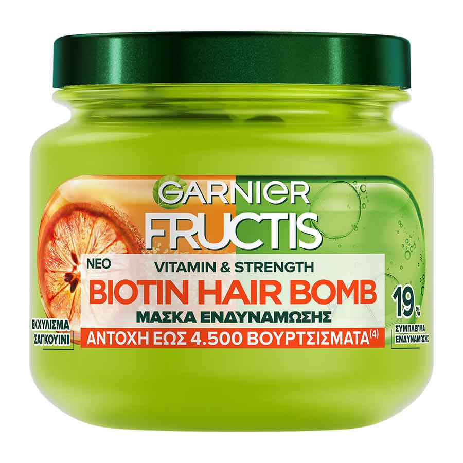 L'oreal Garnier Fructis Μάσκα Μαλλιών Vitamin Strength Hair Bomb 320ml.