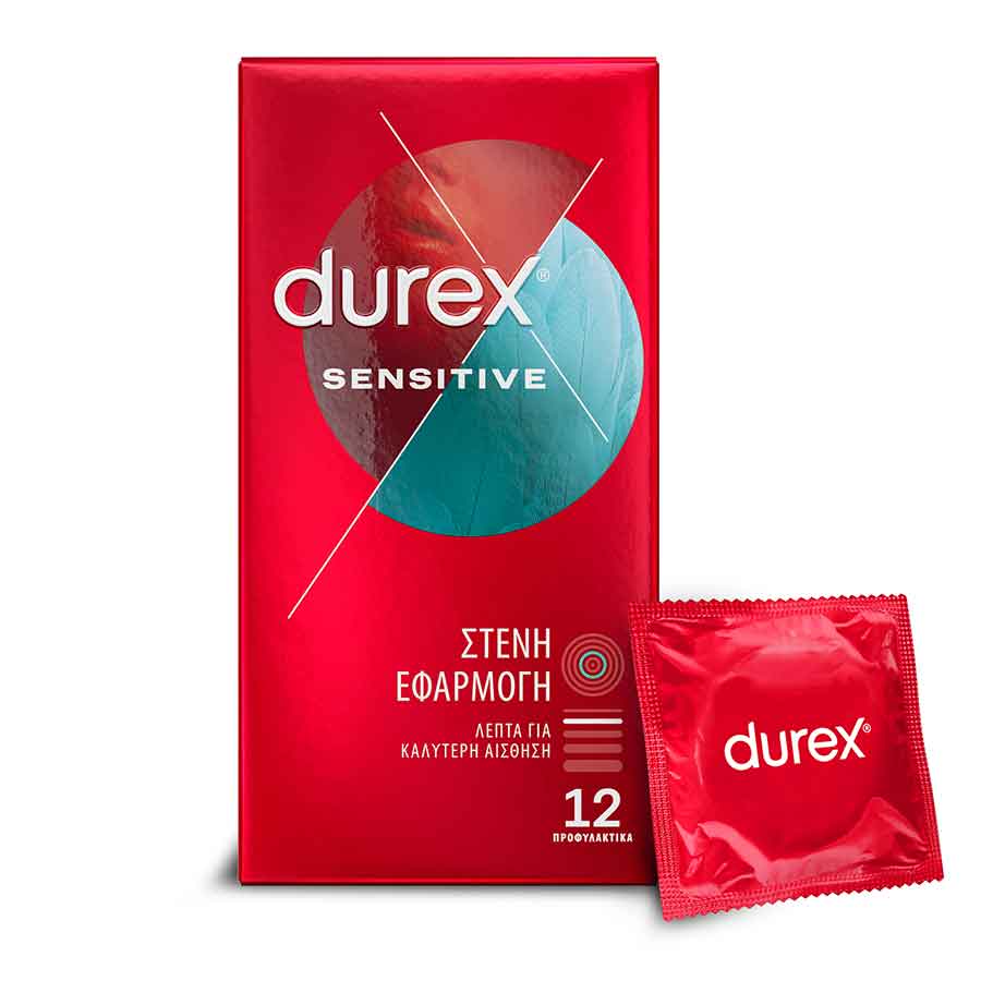 Durex Sensitive Προφυλακτικά Στενή Εφαρμογή 12τεμ.