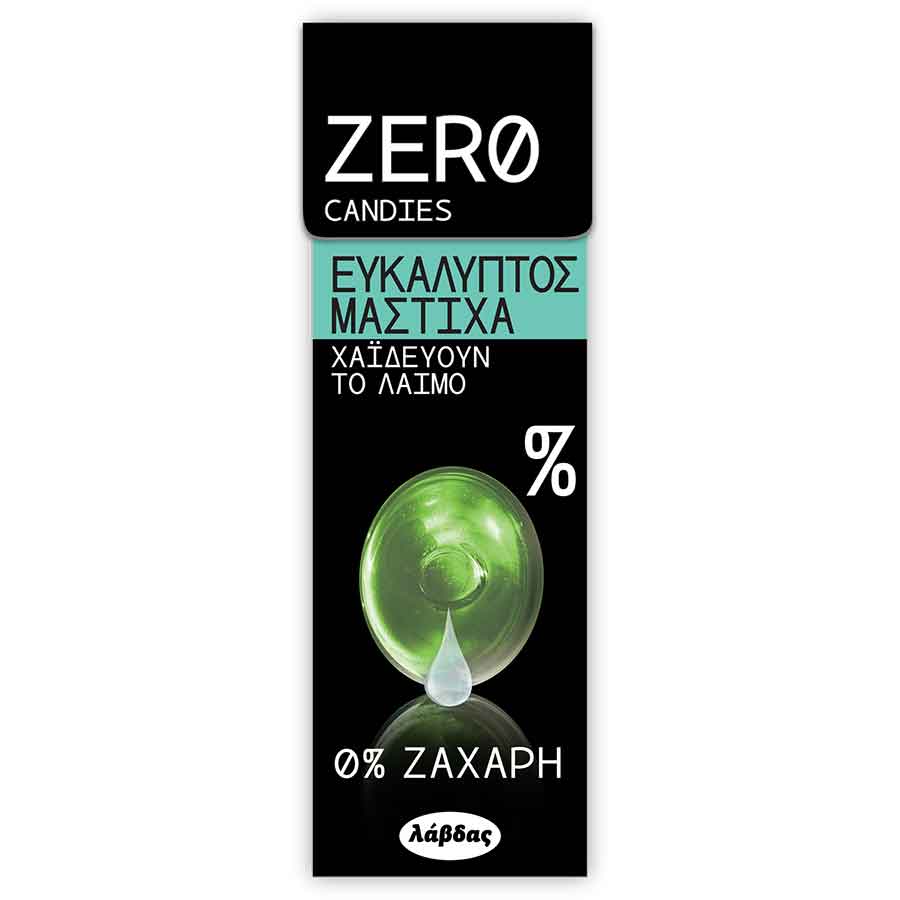 Λάβδας Zero Καραμέλες Ευκάλυπτος & Μαστίχα Χωρίς Ζάχαρη 32γρ.