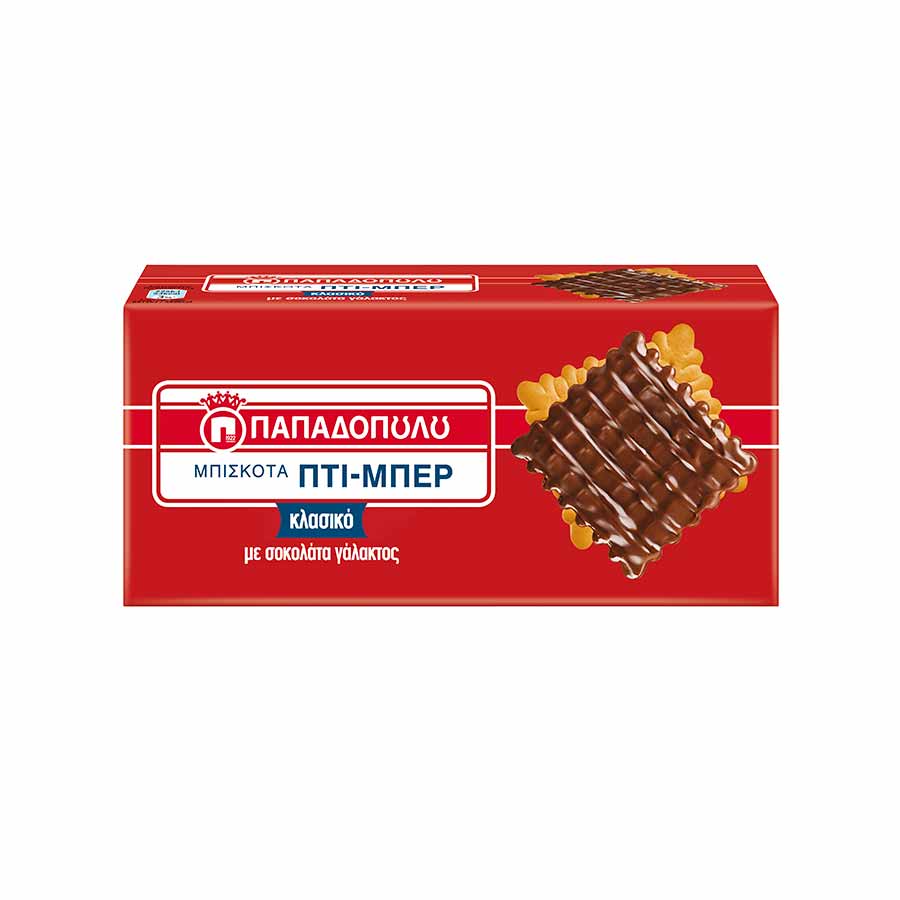 Παπαδοπούλου Μπισκότα Πτι Μπερ Σοκολάτα Γάλακτος 200γρ.