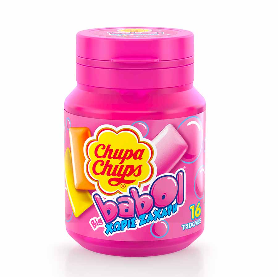 Chupa Chups Big Babol Τσίχλες Χωρίς Ζάχαρη 64γρ.