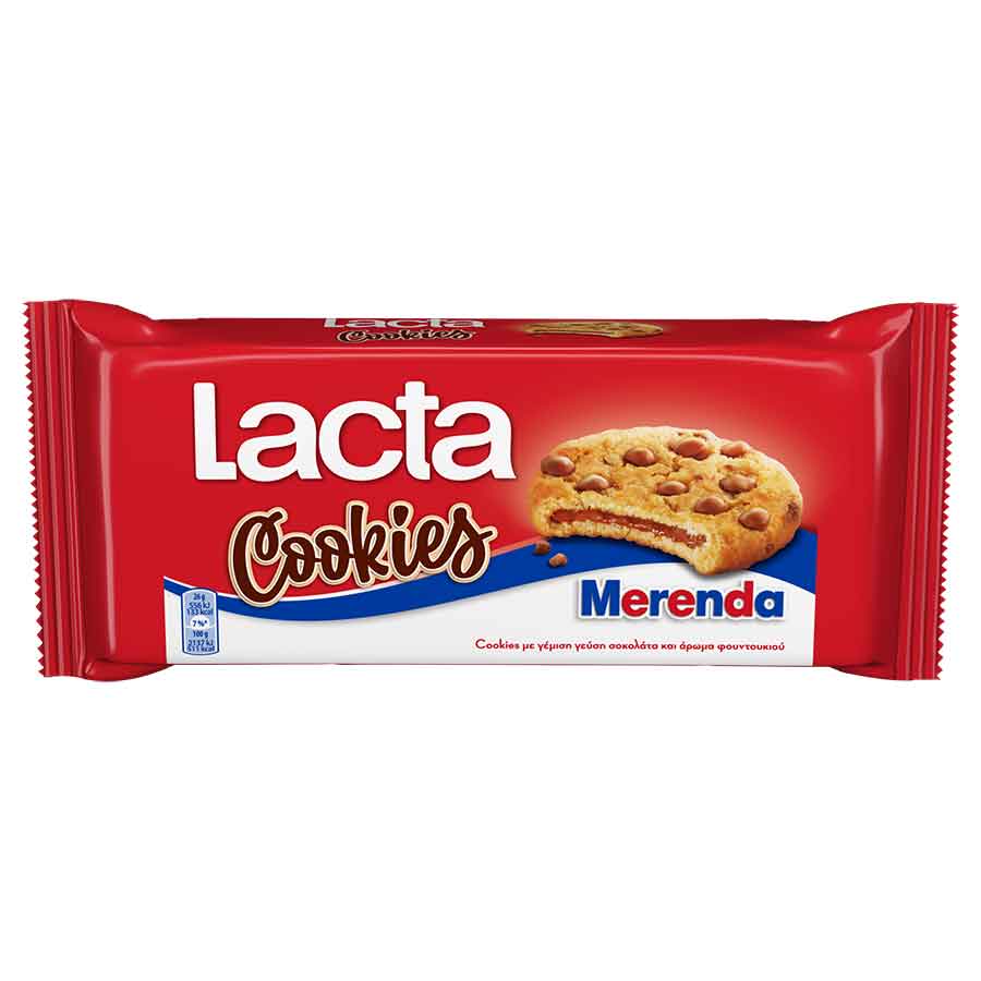 Lacta Μπισκότα Cookies Με Γέμιση Μερέντα 156γρ.