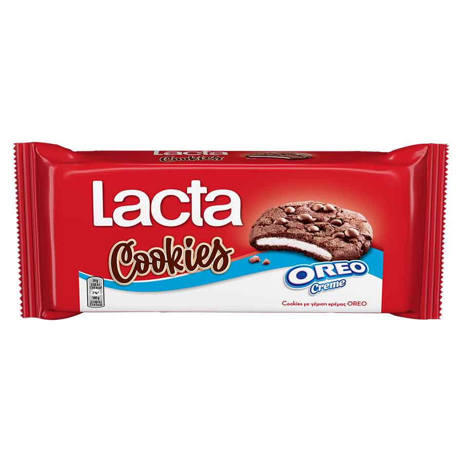 Lacta Μπισκότα Cookies Με Γέμιση Oreo Κρέμα Βανίλια 156γρ.