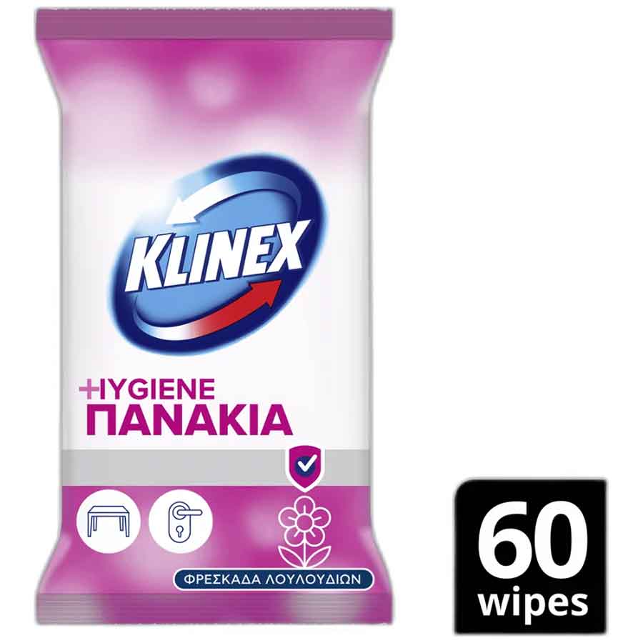 Klinex Υγρά Πανάκια Καθαρισμού Φρεσκάδα Λουλουδιών 60τεμ.