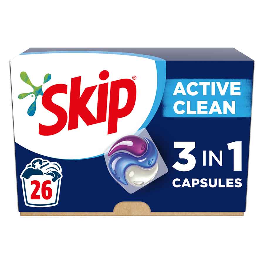 Skip Ultimate Trio Caps Απορρυπαντικό Πλυντηρίου Ρούχων 26τεμ. 594γρ.