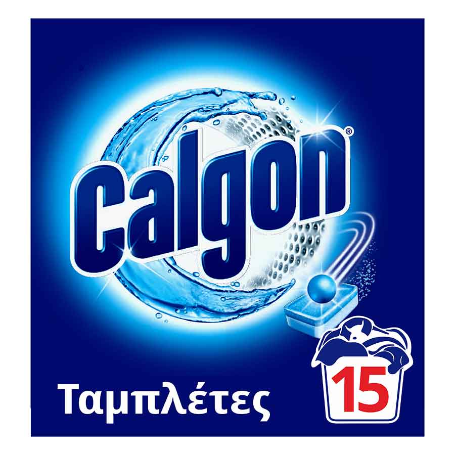 Calgon Ταμπλέτες Αποσκληρυντικό Νερού Πλυντηρίου Ρούχων 15τεμ.
