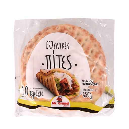 MrGrand Πίτα Ελληνική Για Σουβλάκι 650γρ. 10τεμ.