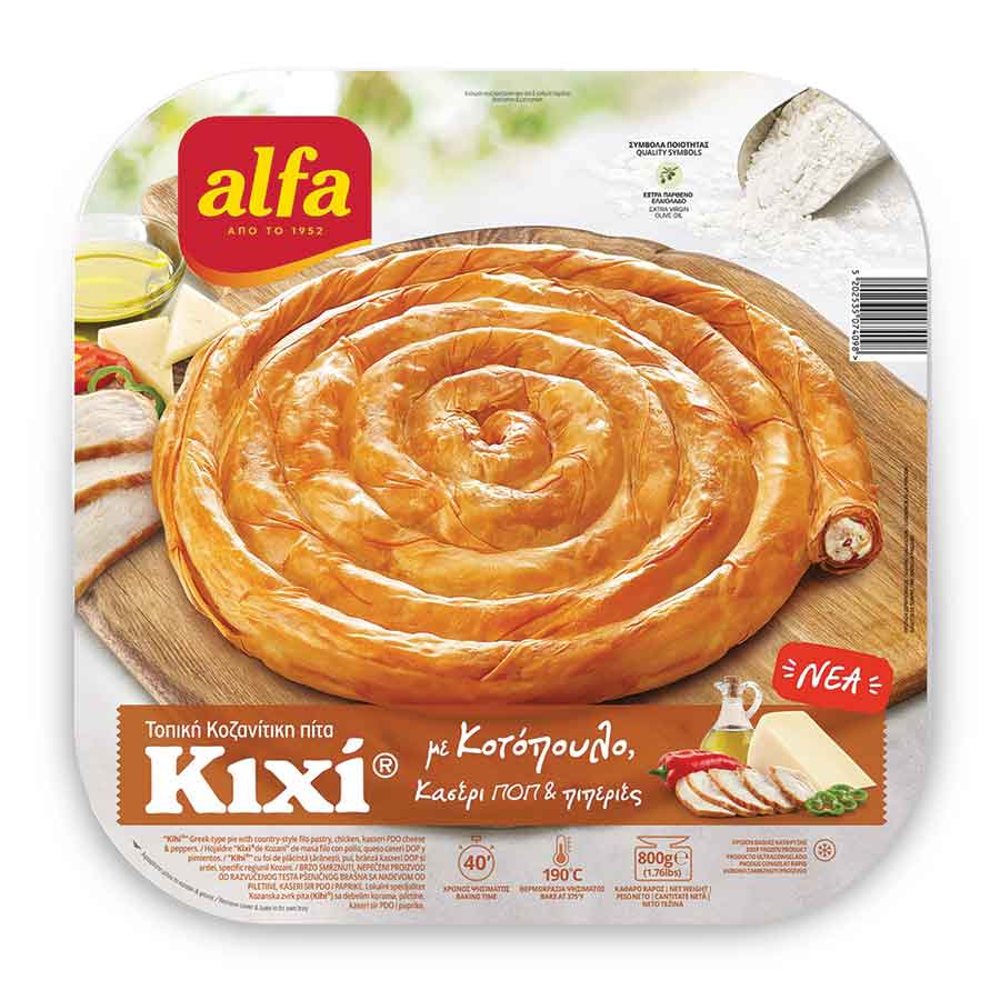 Alfa Κιχί Με Κοτόπουλο Κασέρι ΠΟΠ & Πιπεριές 800γρ.