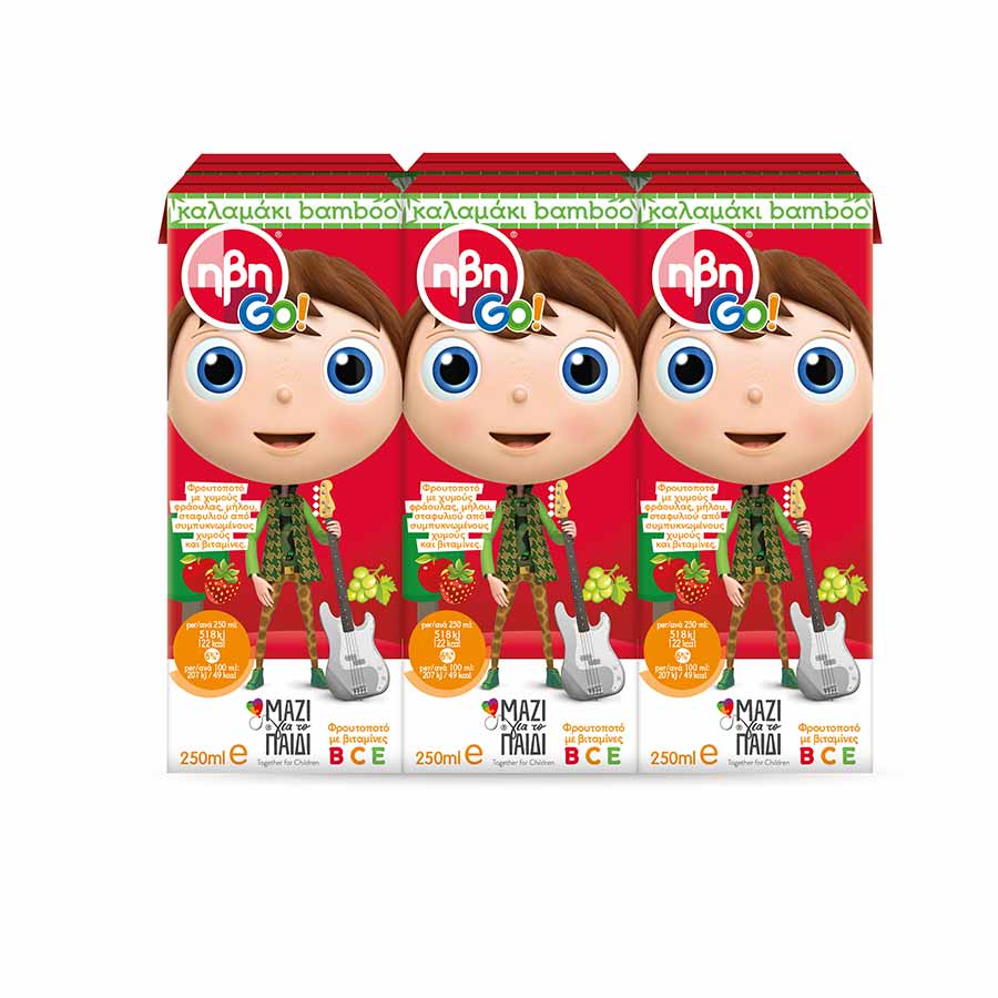 Ήβη Go Red Φρουτοποτό 6x250ml.