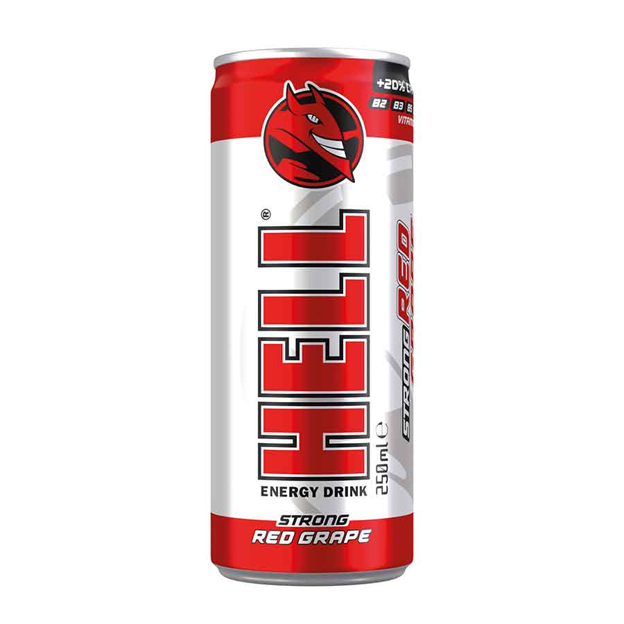Hell Energy Drink Red Grape Strong 250ml.