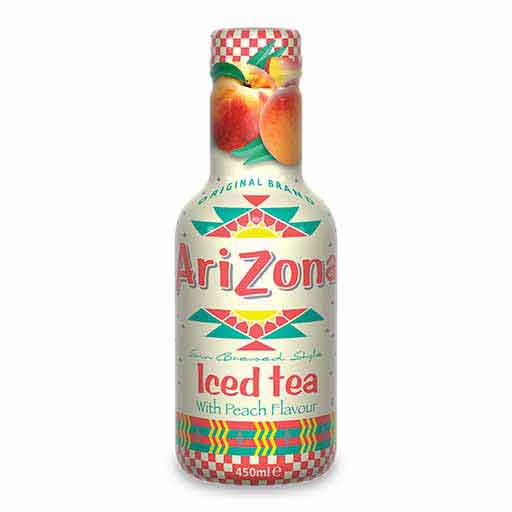 Arizona Κρύο Τσάι Με Ροδάκινο Χωρίς Ζάχαρη 450ml.