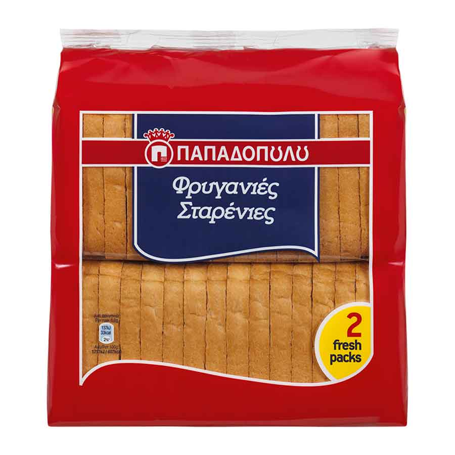 Παπαδοπούλου Φρυγανιές Σταρένιες 255γρ.