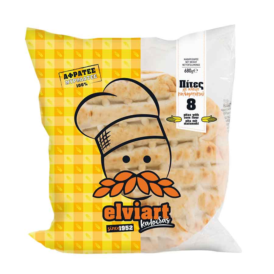 Elviart Πίτες Με Αλεύρι Καλαμποκιού 680γρ.
