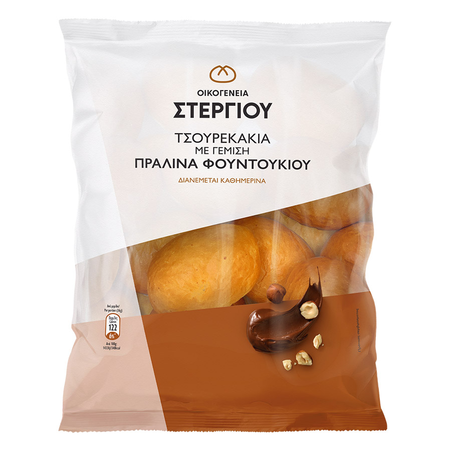 Οικογένεια Στεργίου Τσουρεκάκια Με Πραλίνα 360γρ.