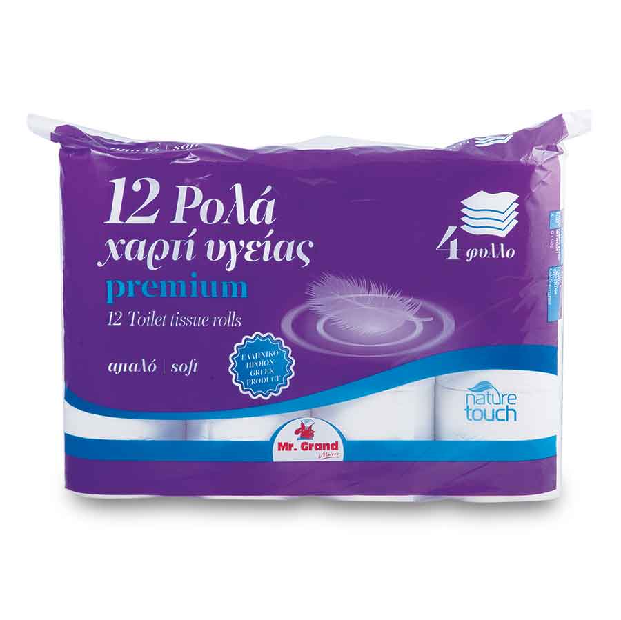 MrGrand Χαρτί Υγείας 4Φύλλων 1236γρ. 12τεμ. 