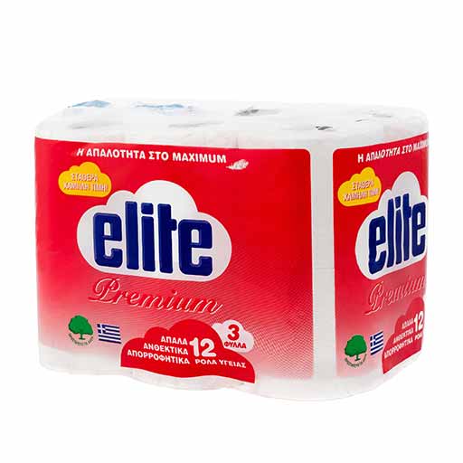 Elite Premium Χαρτί Υγείας 3Φύλλων 12τεμ. 900γρ.