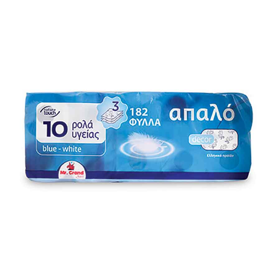 MrGrand Χαρτί Υγείας Blue White 3Φύλλων 920γρ. 10τεμ. 