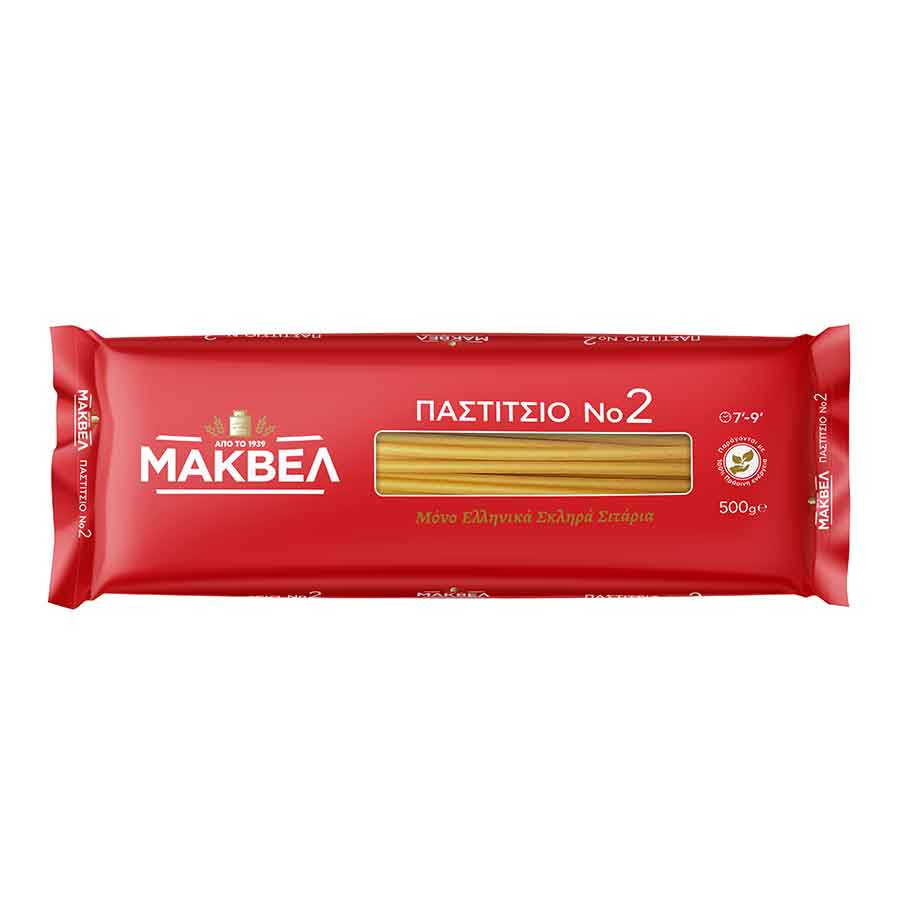 Μάκβελ Μακαρόνια Για Παστίτσιο Νo2 500γρ.