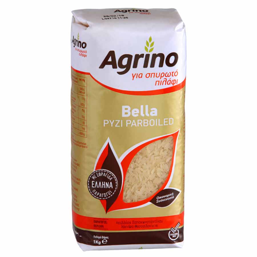 Agrino Bella Ρύζι Parboiled Για Σπυρωτό Πιλάφι 1kg.