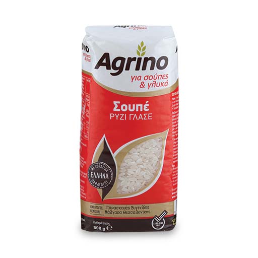 Agrino Σουπέ Ρύζι Γλασέ Για Σούπες & Γλυκά 500γρ.