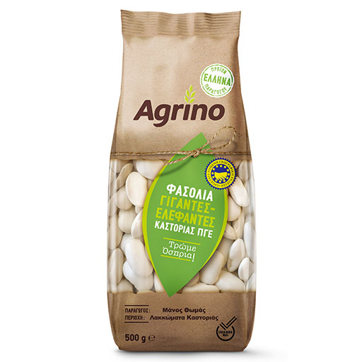 Agrino Φασόλια Γίγαντες Ελέφαντες Καστοριάς ΠΓΕ 500γρ.